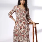 Women Floral Print Straight Kurta