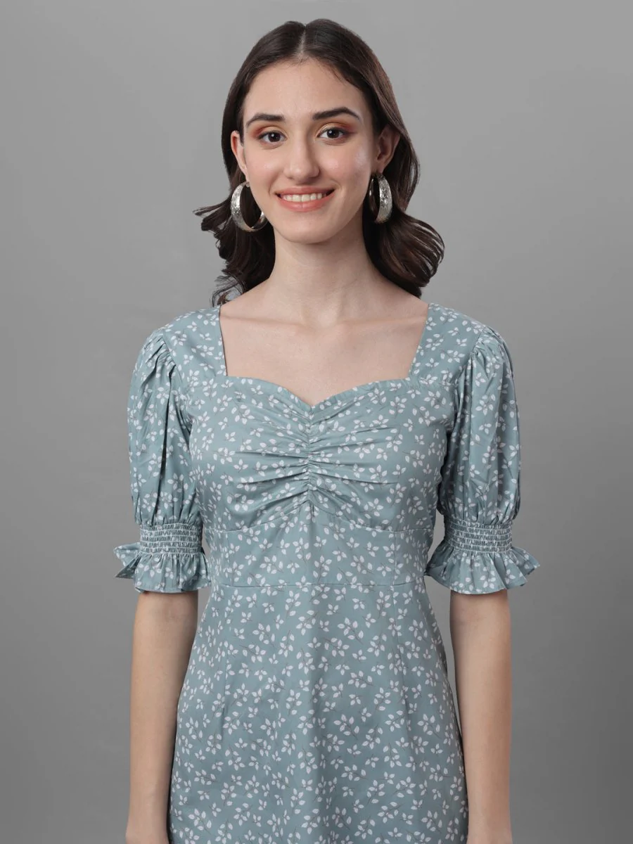 dresses-for-women-western-wear-floral-green-masakalico-856026.webp DRESSES FOR WOMEN WESTERN WEAR FLORAL GREEN - Image 1