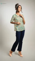 Sky Blue Flower Top - Image 3